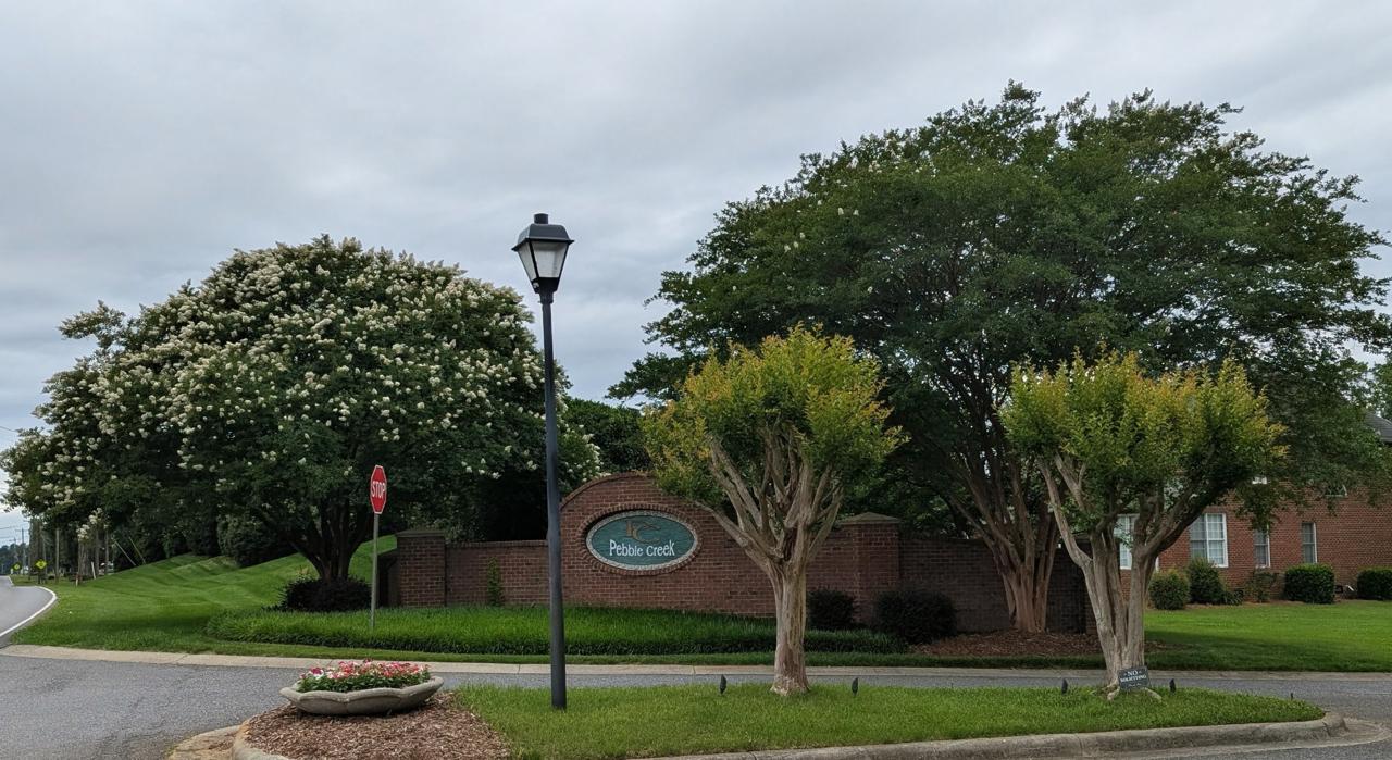 Pebble Creek entrance street view